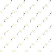 Magic wand pattern, cartoon style vector