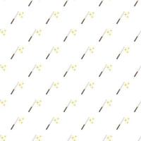 Magic wand pattern, cartoon style vector