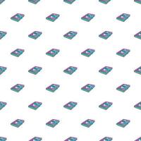 Book of wizard pattern, cartoon style vector