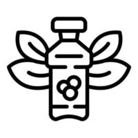 vector de contorno de icono de botella de agua. servicio de entrega