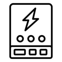 Full energy icon outline vector. Usb cable vector