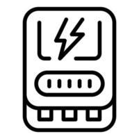 vector de contorno de icono de powerbank de alta energía. cable USB
