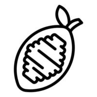 Half cocoa icon outline vector. Chocolate food vector