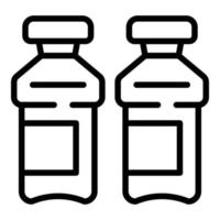 Mineral water bottle icon outline vector. Service company vector