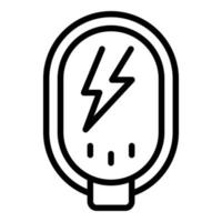 vector de contorno de icono de powerbank pequeño. batería de energía
