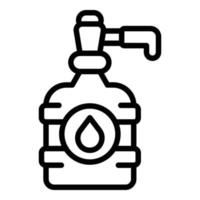 vector de contorno de icono de botella de dispensador de agua. oficina de la empresa