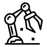 Robot hand icon outline vector. Mission core vector