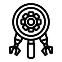 Modern robot icon outline vector. Vision trust vector