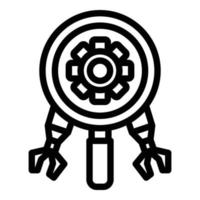 Modern robot icon outline vector. Vision trust vector