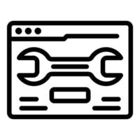 Online money repair icon outline vector. Earn wallet vector