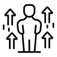 Smart level up icon outline vector. Professional career vector