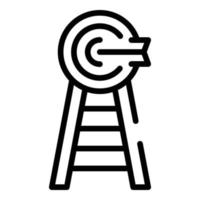 Target ladder icon outline vector. Skill level vector