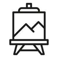 Image easel icon outline vector. Edit tool vector