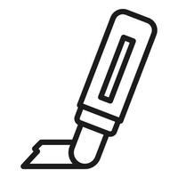 Editor marker icon outline vector. Edit tool vector