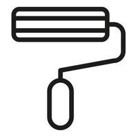 Paint roller icon outline vector. Data interface vector