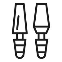 Digital pencil icon outline vector. Edit tool vector