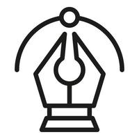 Edit digital tool icon outline vector. Stroke interface vector
