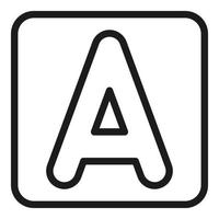 Letter design icon outline vector. Rotate interface vector