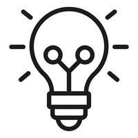 Edit idea icon outline vector. Stroke tool vector
