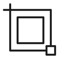 Draw image icon outline vector. Edit tool vector