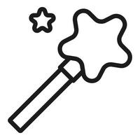 Magic wand tool icon outline vector. Digital scale vector