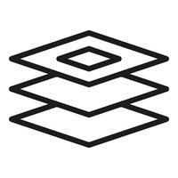 Digital layer icon outline vector. Edit tool vector