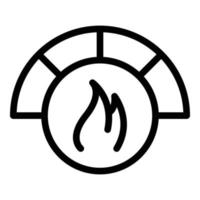 Fire metabolism icon outline vector. Chemical system vector