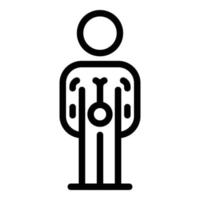 Metabolic man icon outline vector. Human system vector