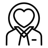 Love balance icon outline vector. Mind health vector