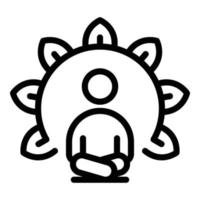 Body meditate icon outline vector. Mind health vector