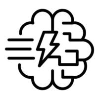 Brainstorming icon outline vector. Work time vector