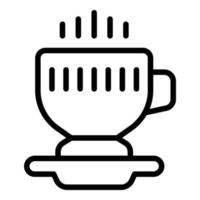 Job hot coffee cup icon outline vector. Work time vector
