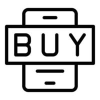 Buy online money icon outline vector. Earn bank vector