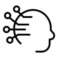 Mindfulness icon outline vector. Mind health vector