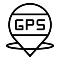 vector de contorno de icono de ubicación gps. movimiento de obstáculos