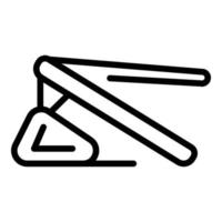 Review laptop stand icon outline vector. Computer desk vector