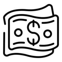 Pay cash offer icon outline vector. Online job vector