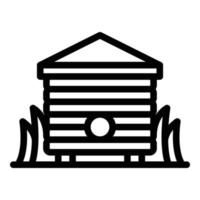 Bee hive container icon outline vector. Flower comb vector