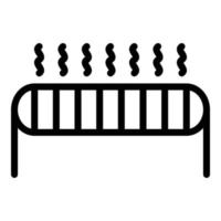 Warm heating icon outline vector. Heater electric vector