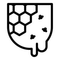 Honeycomb nectar icon outline vector. Bee hive vector