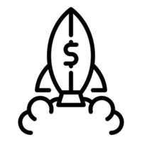 Finance startup icon outline vector. Money work vector