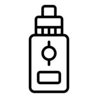 vector de contorno de icono de botella de e cig. cigarrillo vape