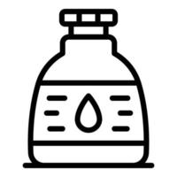 vector de contorno de icono de botella de limpiador. producto de agua