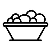 Cereal bowl balls icon outline vector. Milk box vector