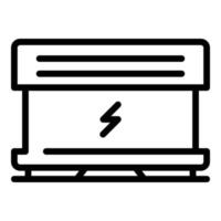 Control convector icon outline vector. Home heater vector