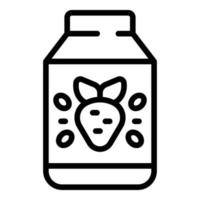 Bio vegetable milk icon outline vector. Vegan plant vector