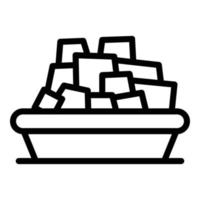 Organic cereal icon outline vector. Breakfast bowl vector