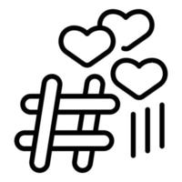 Charity hashtag icon outline vector. People donate vector