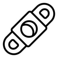 Steel cigar cutter icon outline vector. Smoke pipe vector