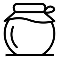 Honey jar icon outline vector. Pollen food vector